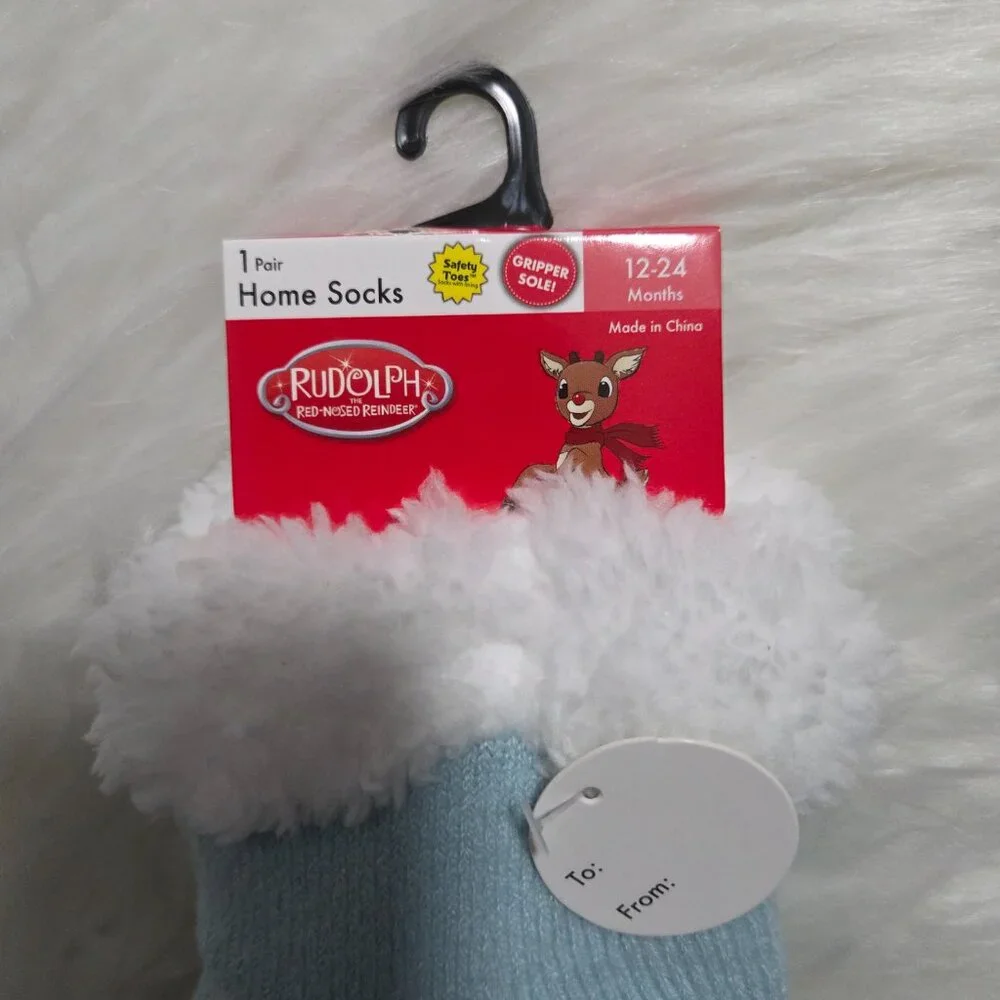 Rudolph the Red Nose Reindeer Baby Socks